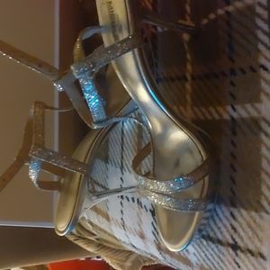 Michael kors silver heels size 7.5